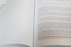 Твердый переплет докторской работы красного цвета